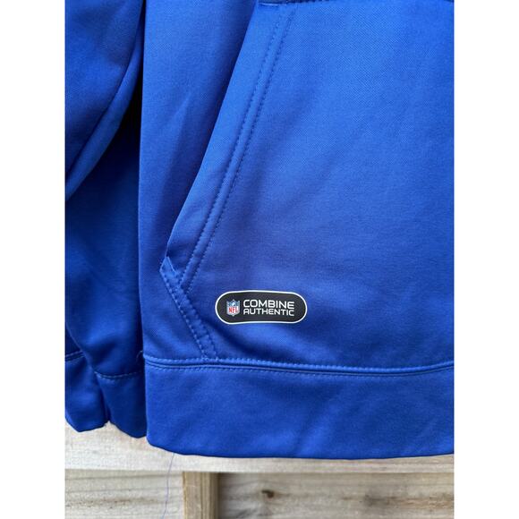 New York Giants NFL Combine Authentic blue hoodie sweatshirt Men's Size Small - Picture 5 of 5